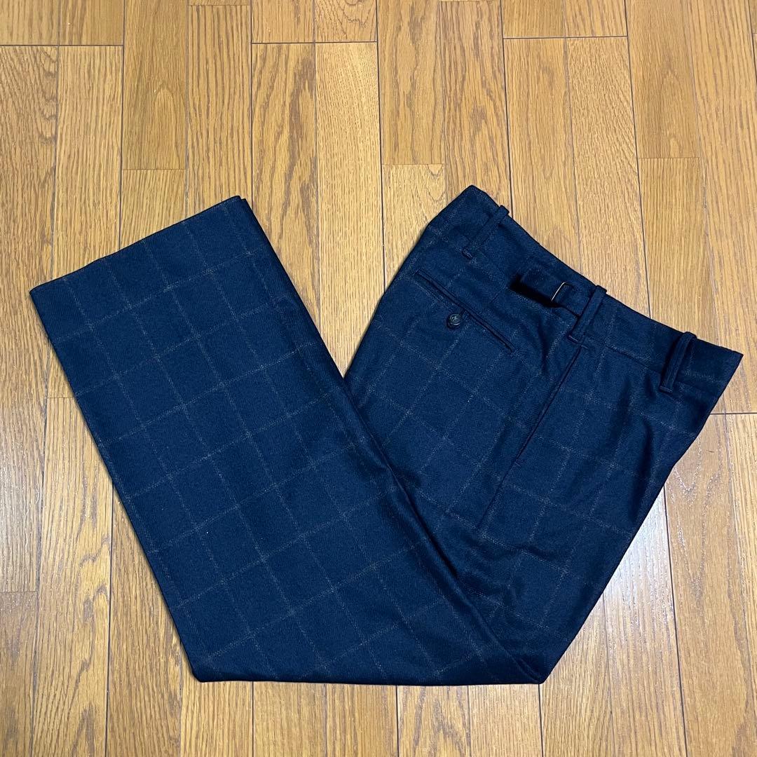 BRITISH MADE セレモニーパンツ【NAVY × GREY CHECK】