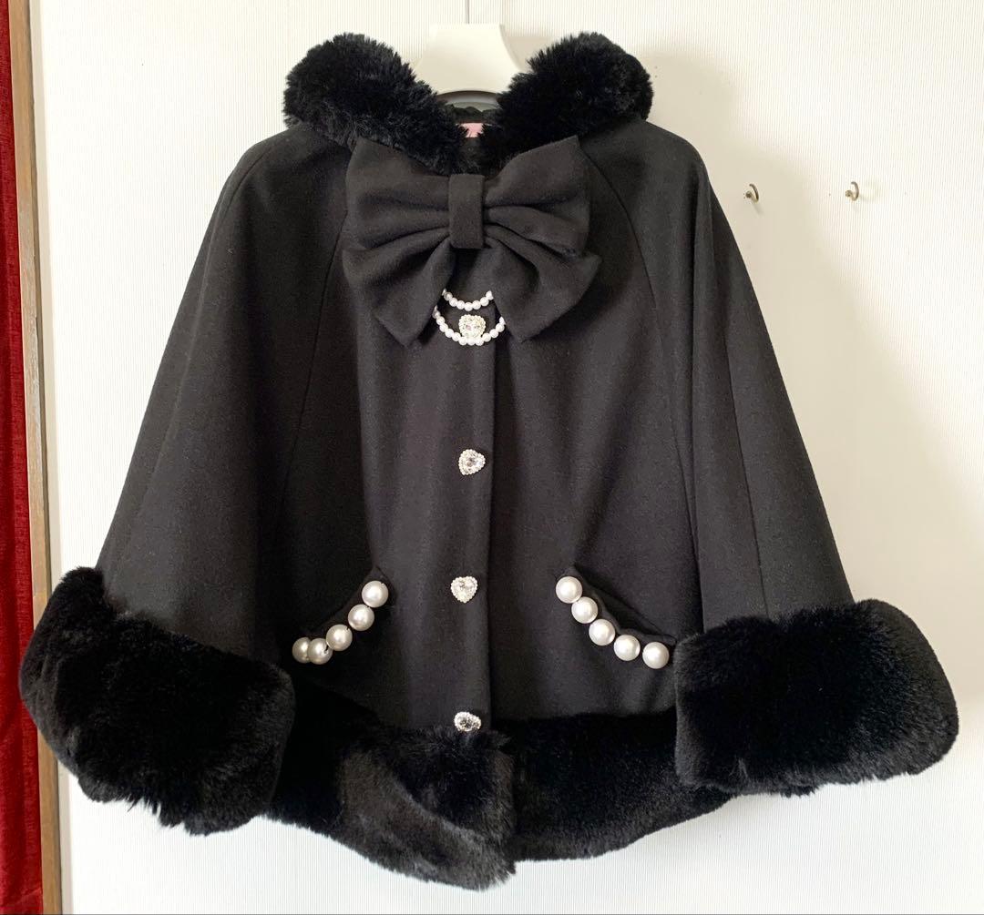 ボリュームファーフードケープコート　Princess Melody MARS