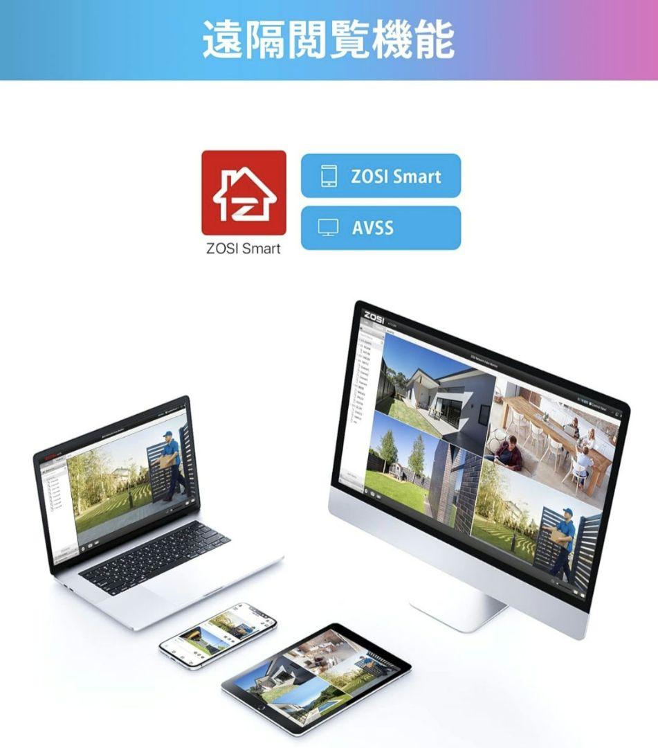 ZOSI ZR16HK poe防犯レコーダー 16ch 4TB内蔵 800万画素