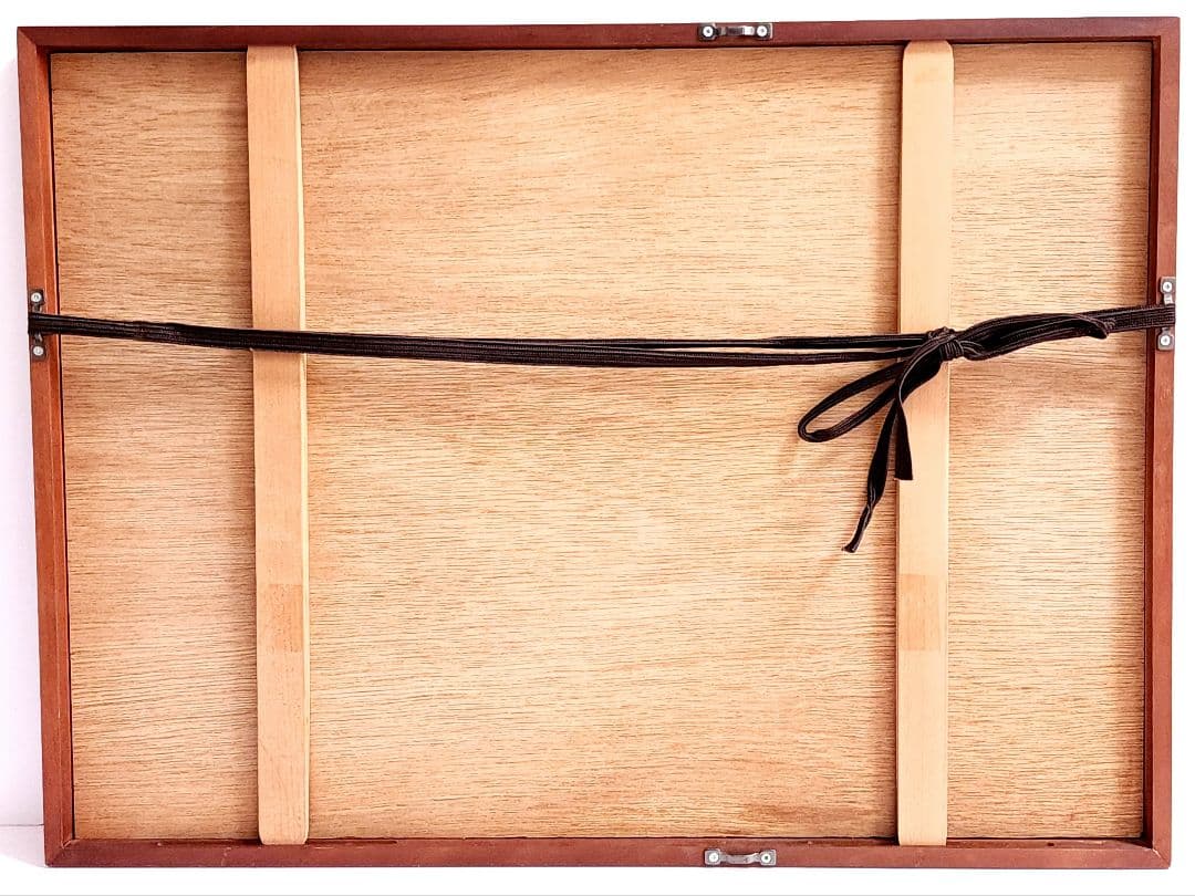 手島圭三郎　 昼の月 木版画 14/200 直筆サイン