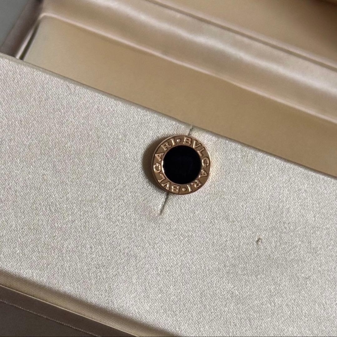 ブルガリ・ブルガリ シングルピアス k18 オニキス