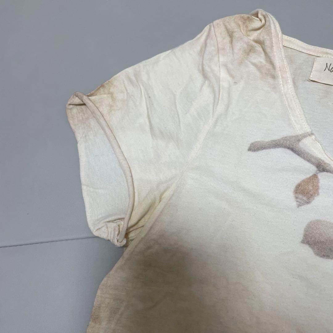 goa ナチュラルヴィンテージ　Tシャツ　半袖フェザー柄