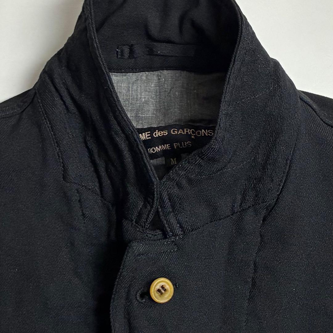 2005SS【美品】コムデギャルソンオムプリュス/ポリ縮絨1Bブラックジャケット