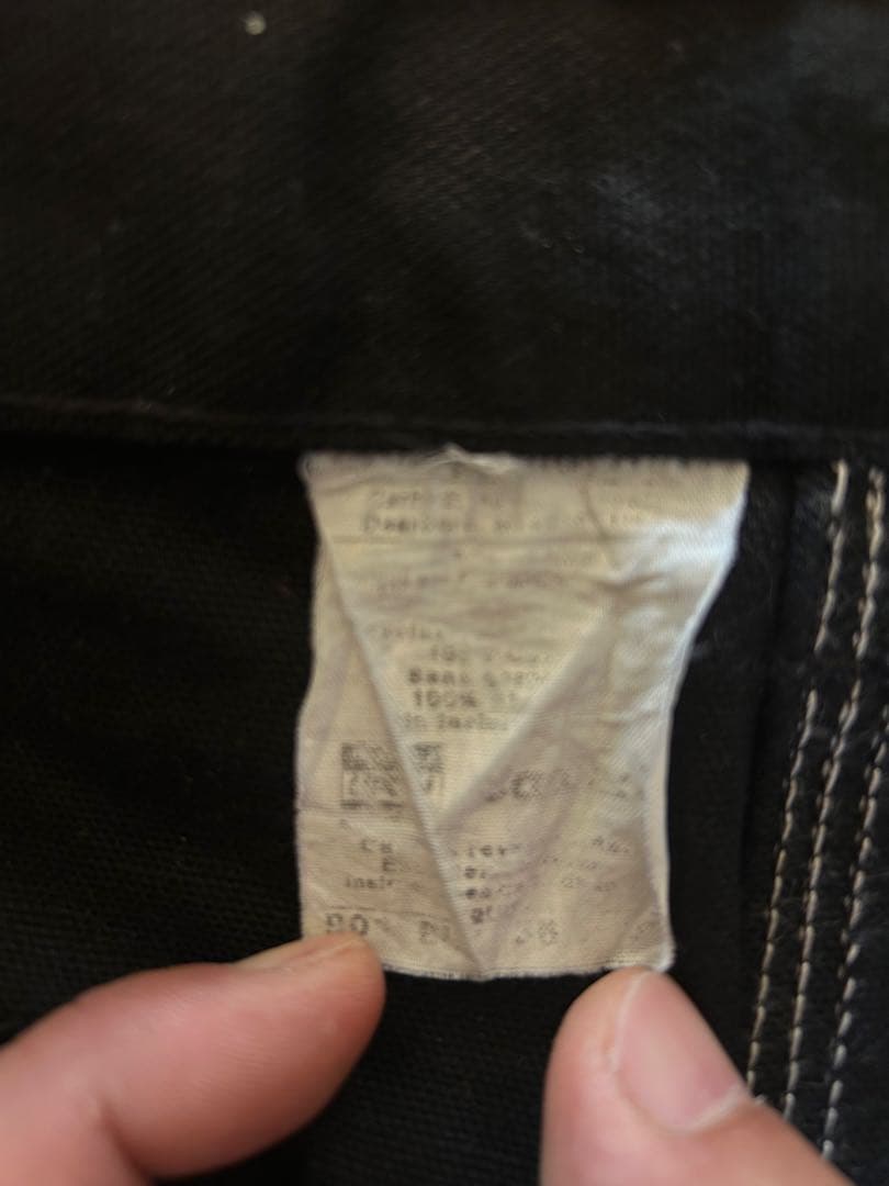 2000年代 Carhartt ダブルニーパンツ　W36 ブラック アメリカ製