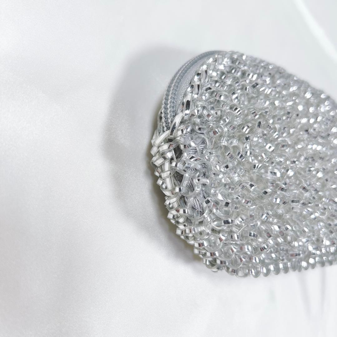 アンテプリマ ミニショルダーバッグ ポーチ シルバー チェーン 2WAY