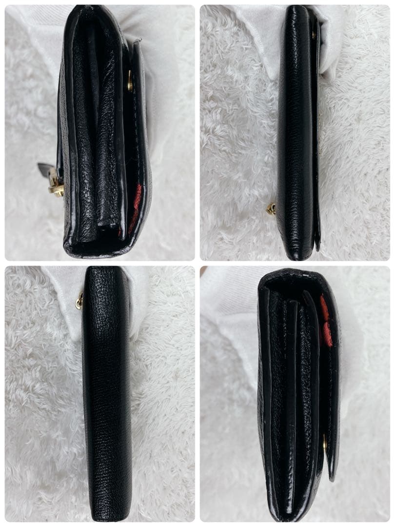 たまこ ミュウミュウ 長財布 フラップ　マドラスレザー バイカラー