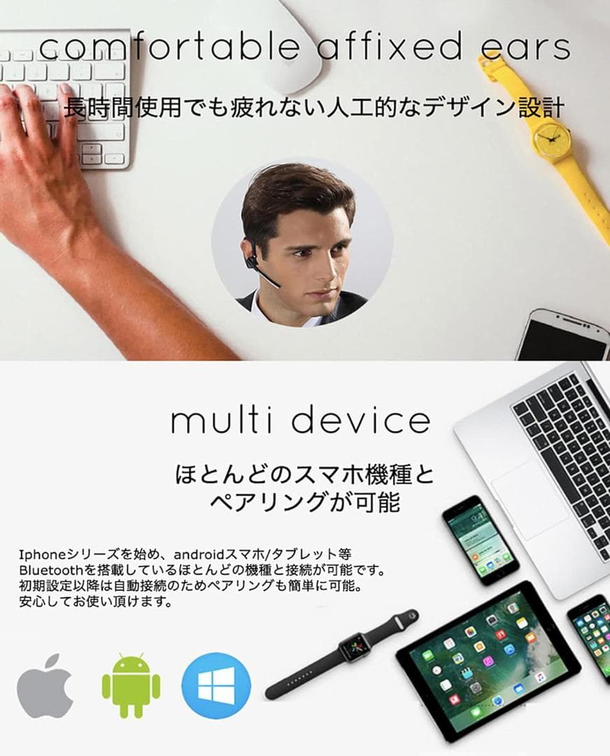 Bluetooth 5.0 ヘッドセット