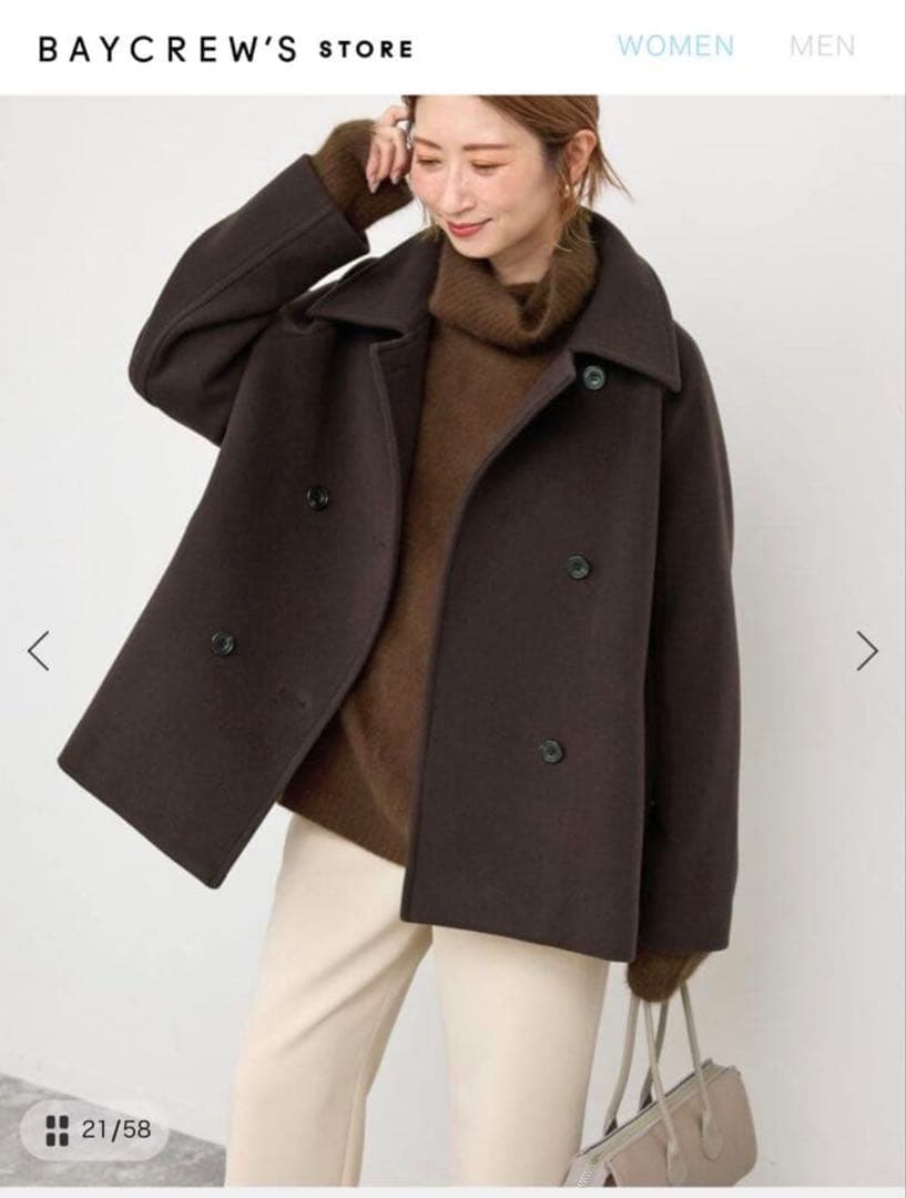 Spick & Span【2025AW】S160スタンドカラーコート 34