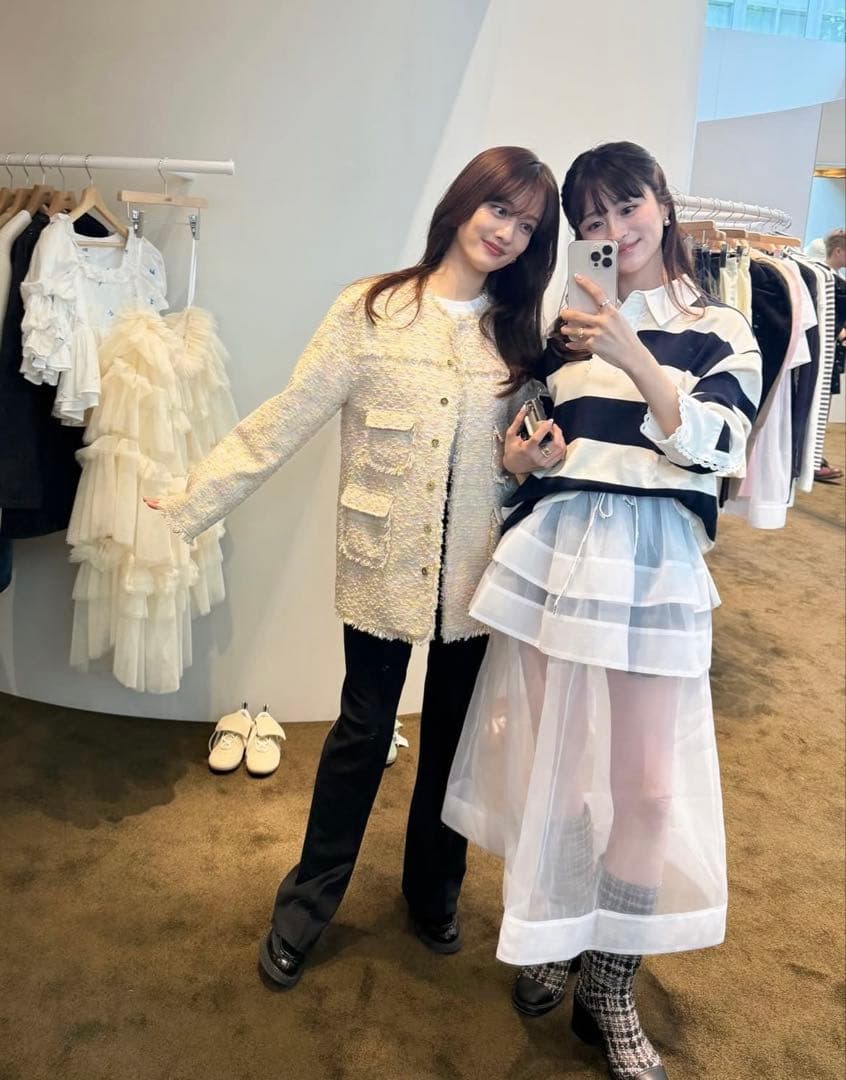 【新品未使用】Bibiy. ボーダー柄長袖トップス ラガーシャツ