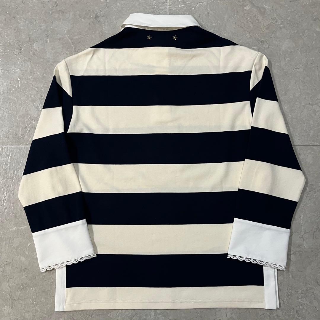 【新品未使用】Bibiy. ボーダー柄長袖トップス ラガーシャツ