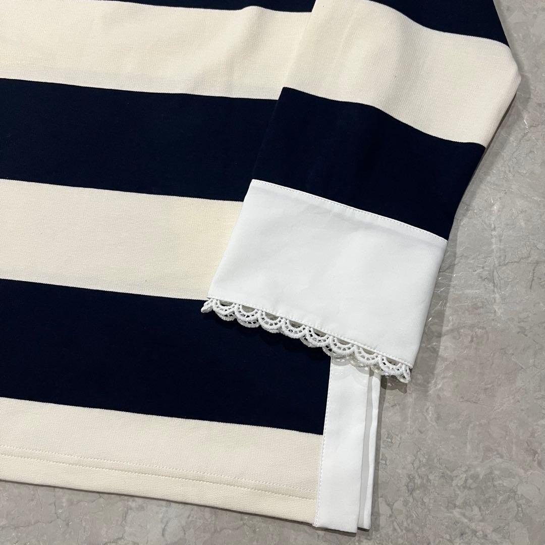 【新品未使用】Bibiy. ボーダー柄長袖トップス ラガーシャツ