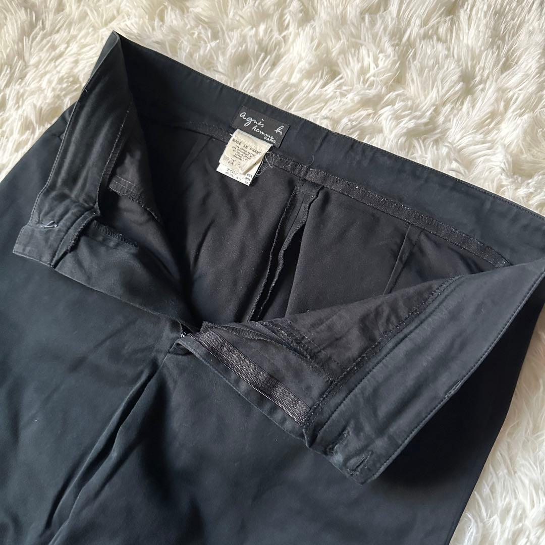 agnes b. homme スラックス ブラック フランス製 M〜L相当