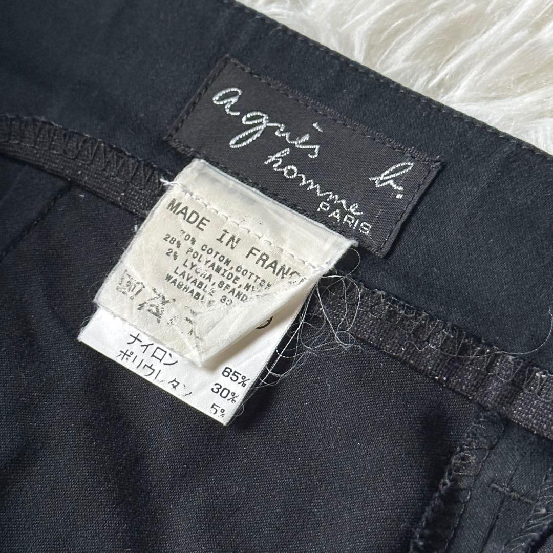 agnes b. homme スラックス ブラック フランス製 M〜L相当