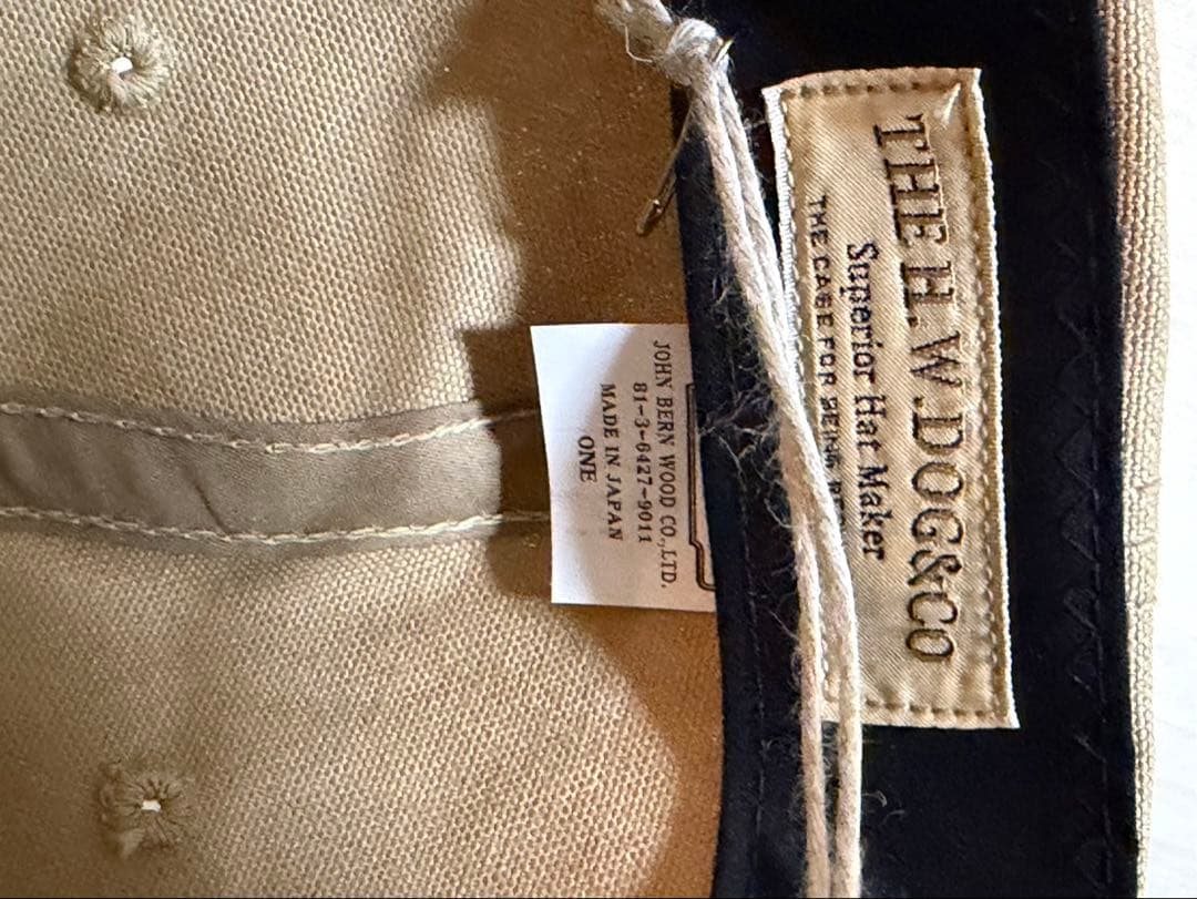 Ｋ*様 THE H.W. DOG&CO. 刺繍ロゴ キャップ ベージュ×ブラック