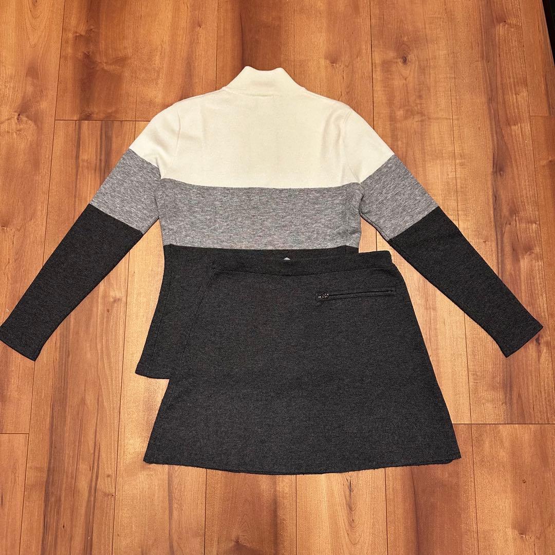 セットアップ　サイズS 長袖セーター　ニットスカート　秋冬　ゴルフウェア