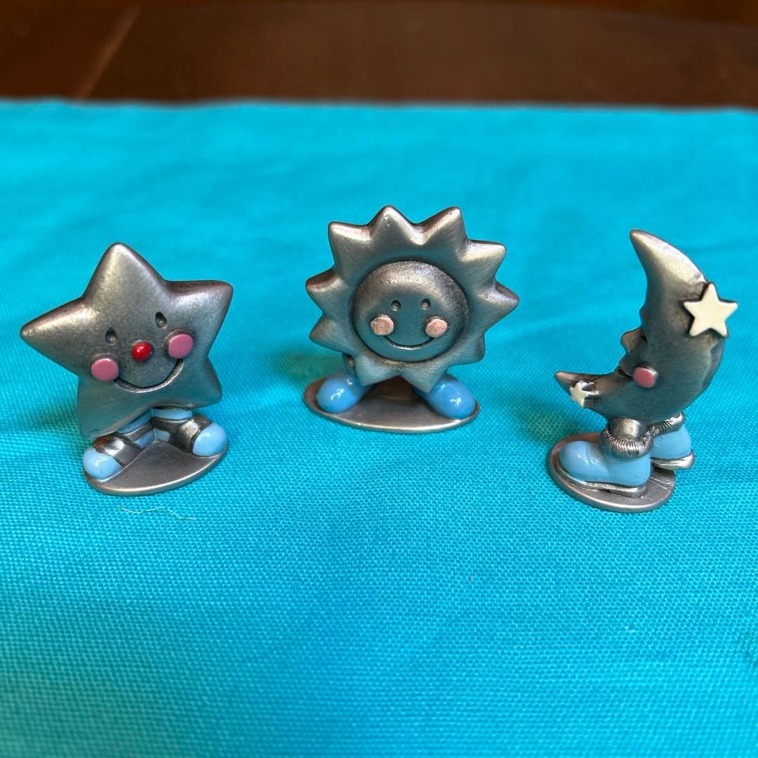 ヴィンテージ Hudson/Selangor Pewterフィギュア太陽月星3個