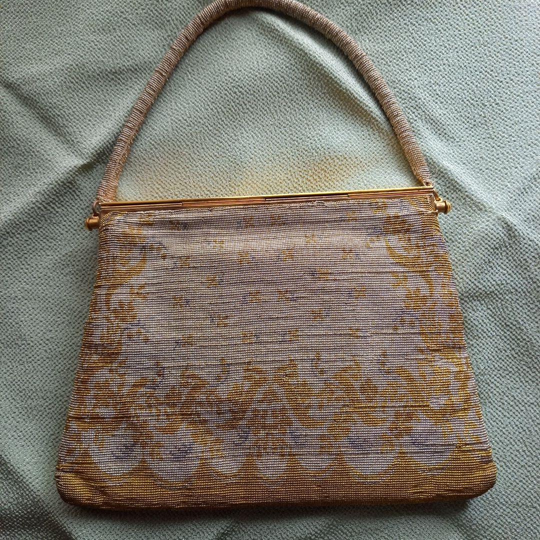 フランス　アンティークビーズ バッグ