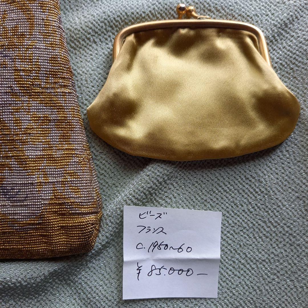 フランス　アンティークビーズ バッグ