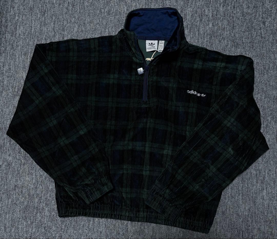 adidas IX1054 コーデュロイ タータン ハーフジップトップ　ブルゾン