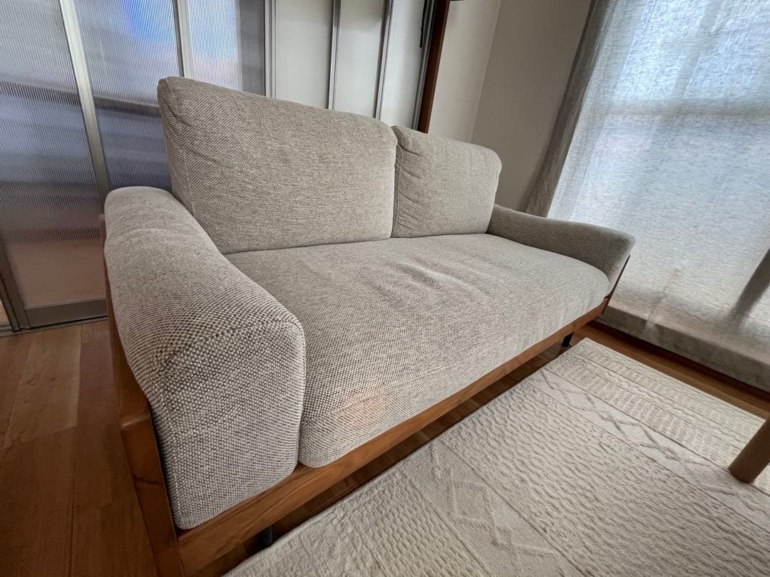 unico TREL(トレル)カバーリングソファ2.5シーター　ベージュ