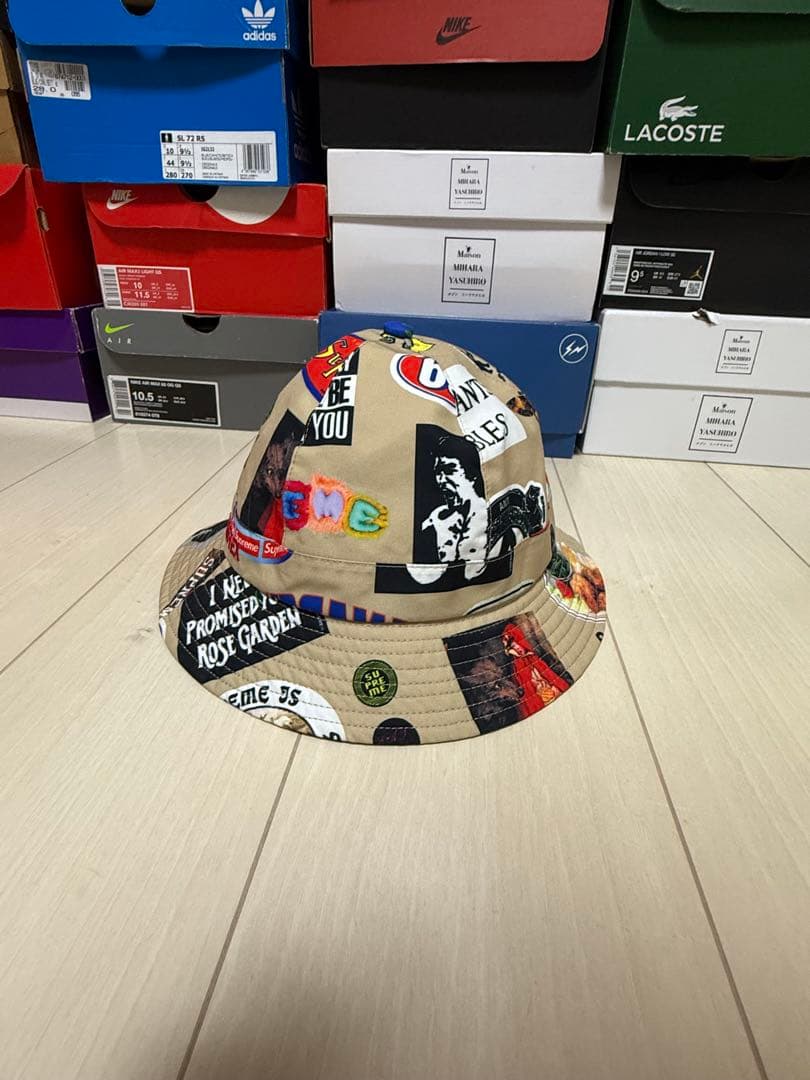 Supreme バケットハット ベージュ グラフィック