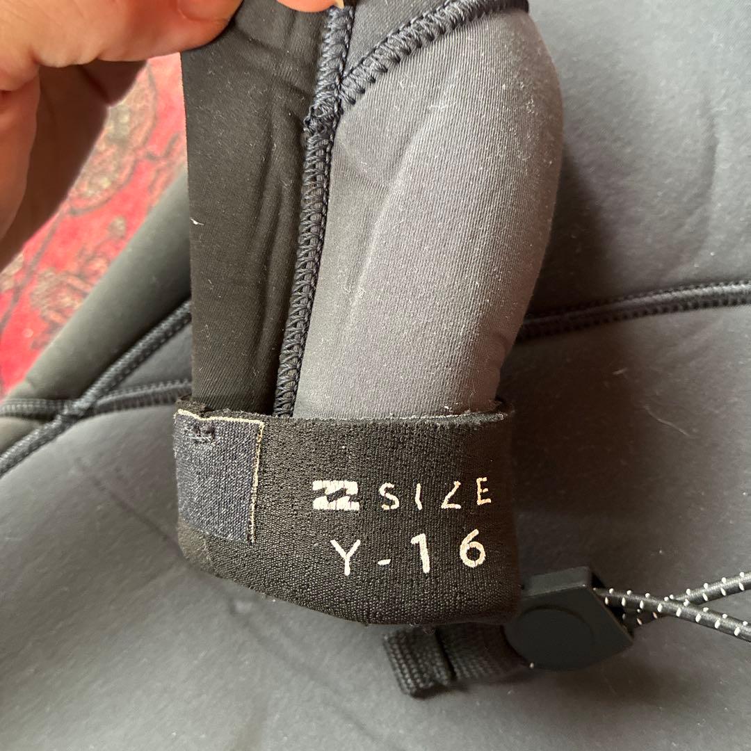 中高生ビラボンウェットフルスーツセミドライ4x3mmユース16美品165値下げ