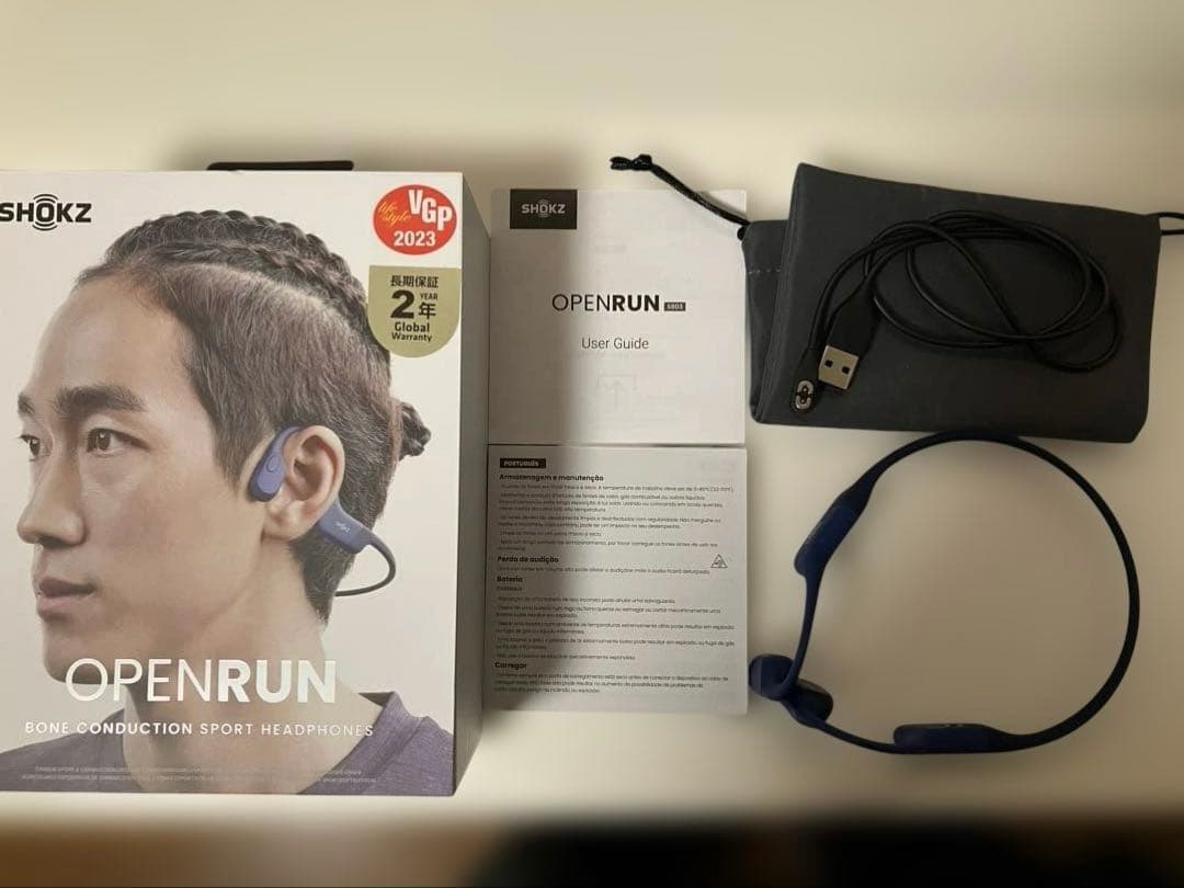 【ほぼ新品】Shokz (ショックス) OpenRun 青