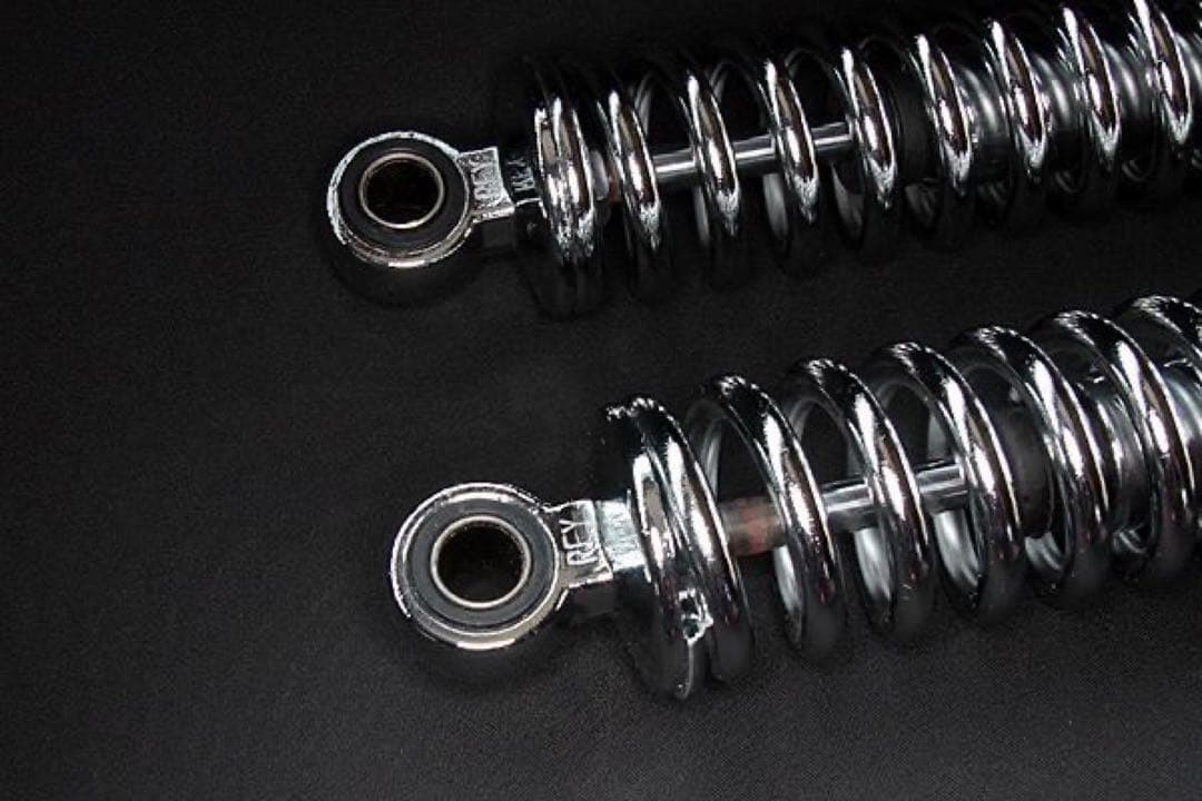 【574】 フルメッキ 345mm 細巻き リア サスペンション 当時仕様