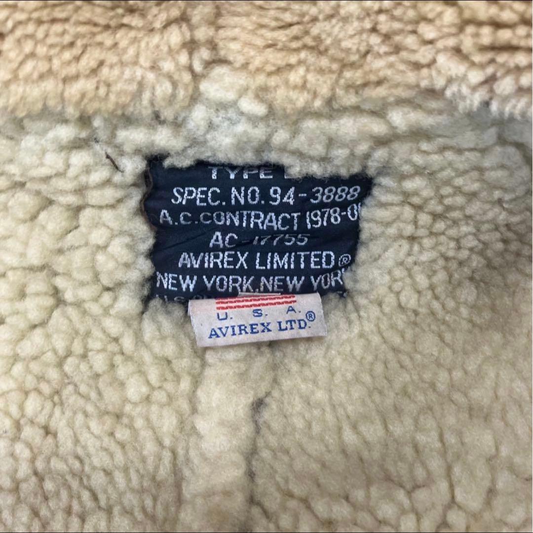 AVIREX TYPE B-6 ムートン ボア 肉厚 フライトジャケット 32