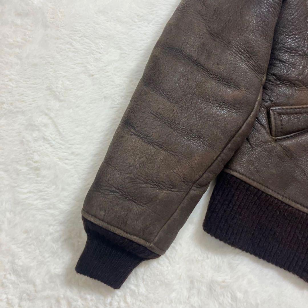 AVIREX TYPE B-6 ムートン ボア 肉厚 フライトジャケット 32