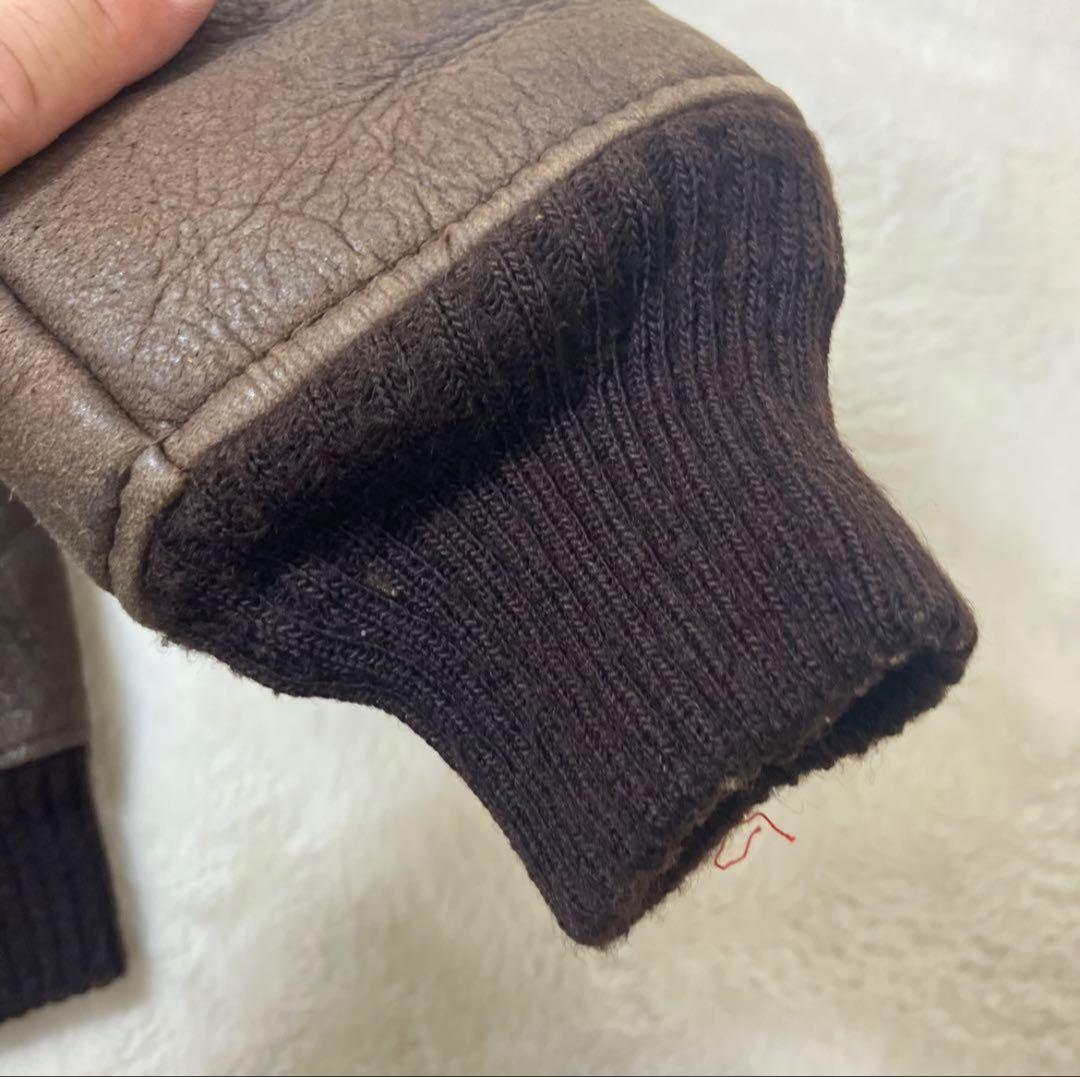 AVIREX TYPE B-6 ムートン ボア 肉厚 フライトジャケット 32