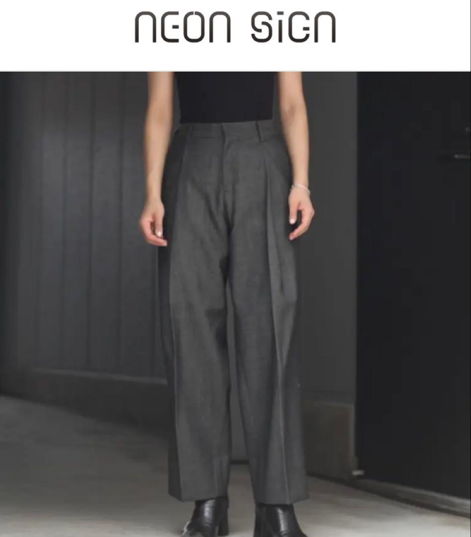 NEONSIGN ネオンサイン Wide Denim Slacks