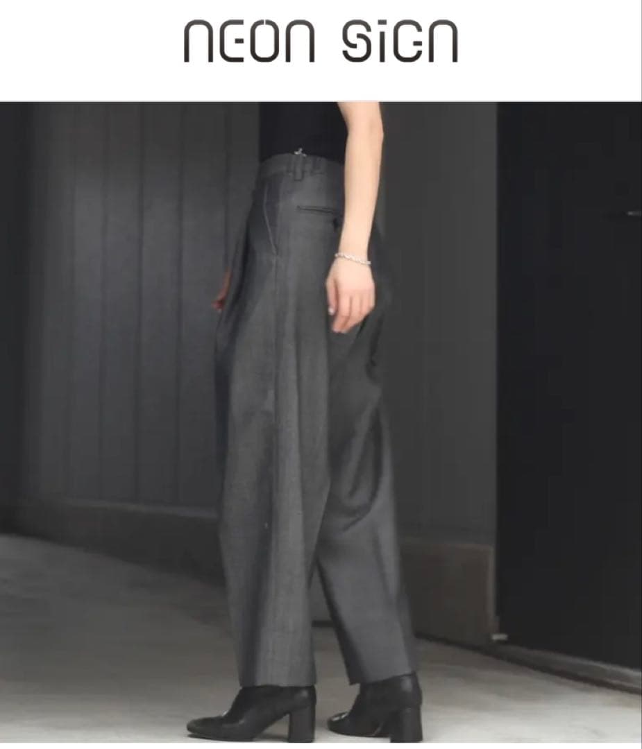 NEONSIGN ネオンサイン Wide Denim Slacks