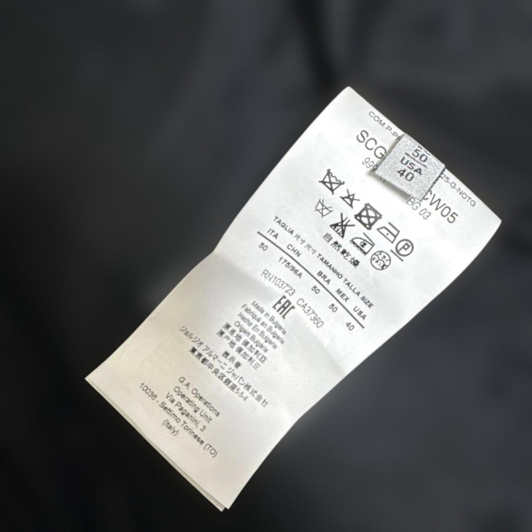 ARMANI COLLEZIONI ノーカラージャケット ブラック