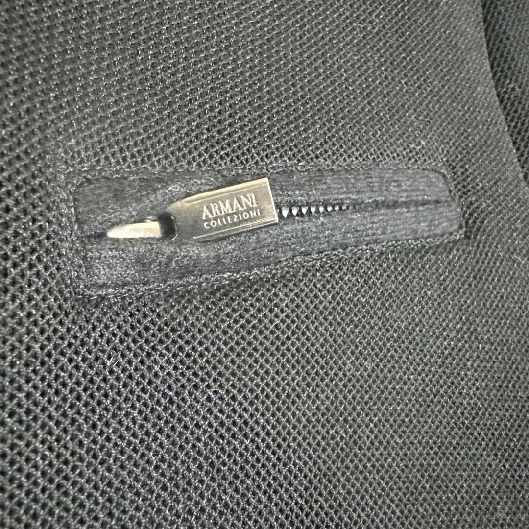 ARMANI COLLEZIONI ノーカラージャケット ブラック