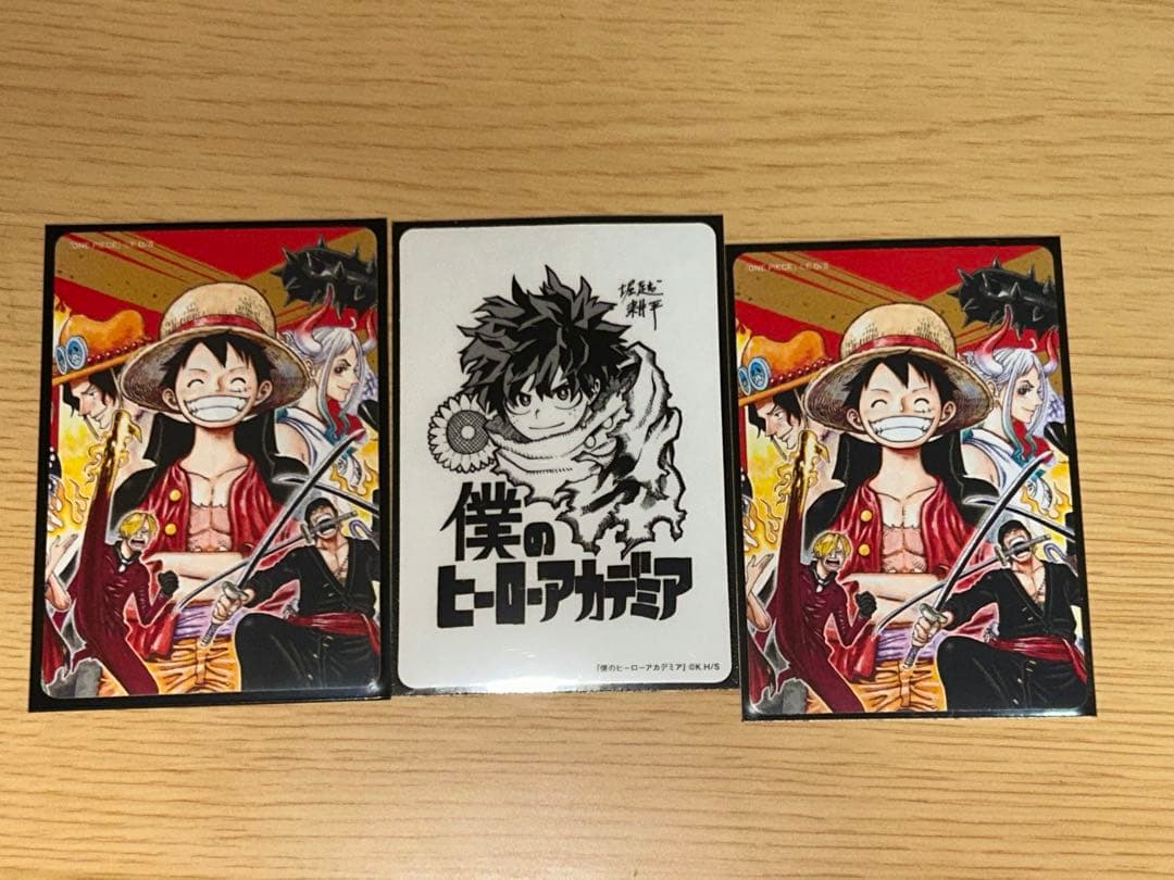 ナツコミダブルステッカー　ワンピース　ヒーローアカデミア