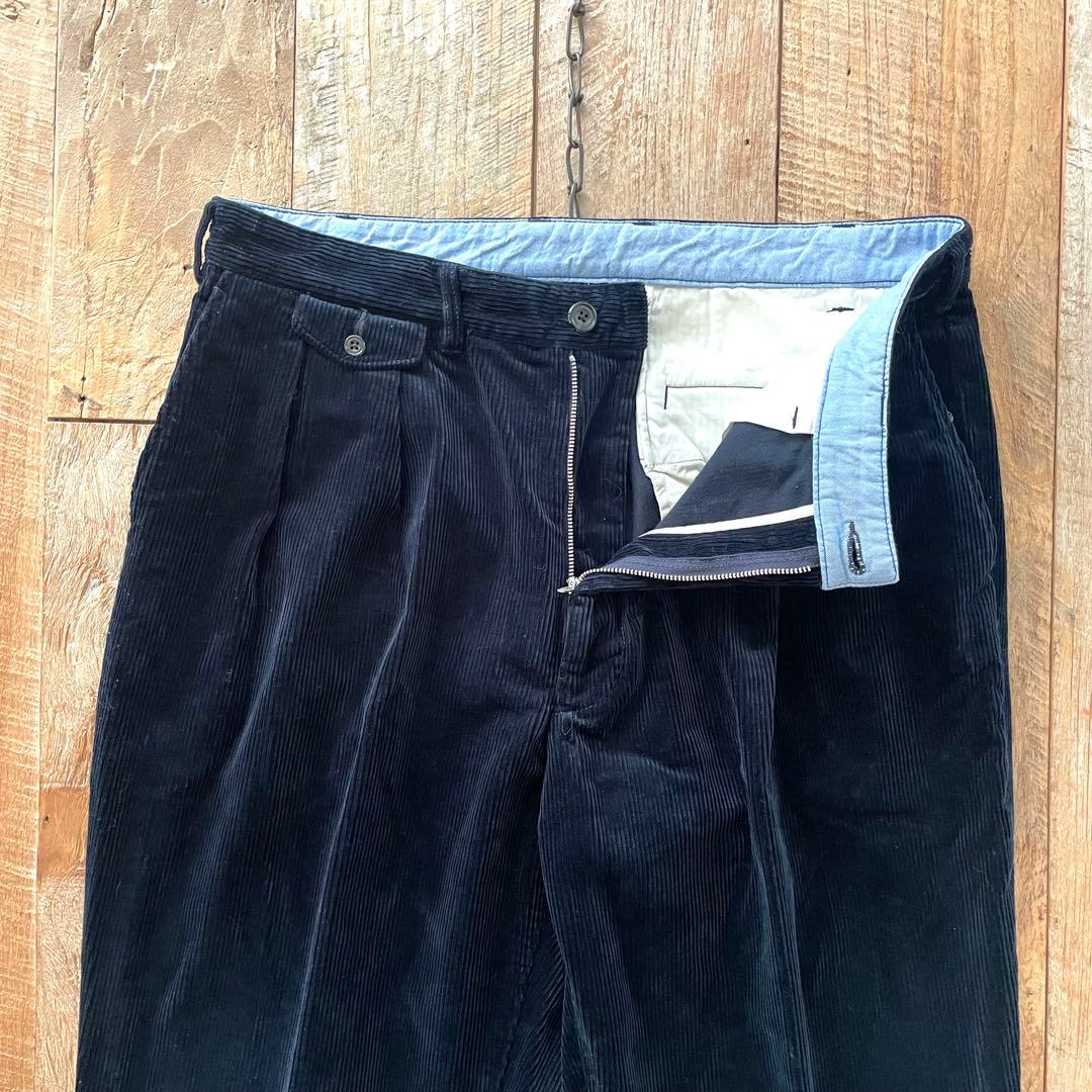【極美品】BEAMS+ 2タック ワイド テーパード コーデュロイ トラウザーズ
