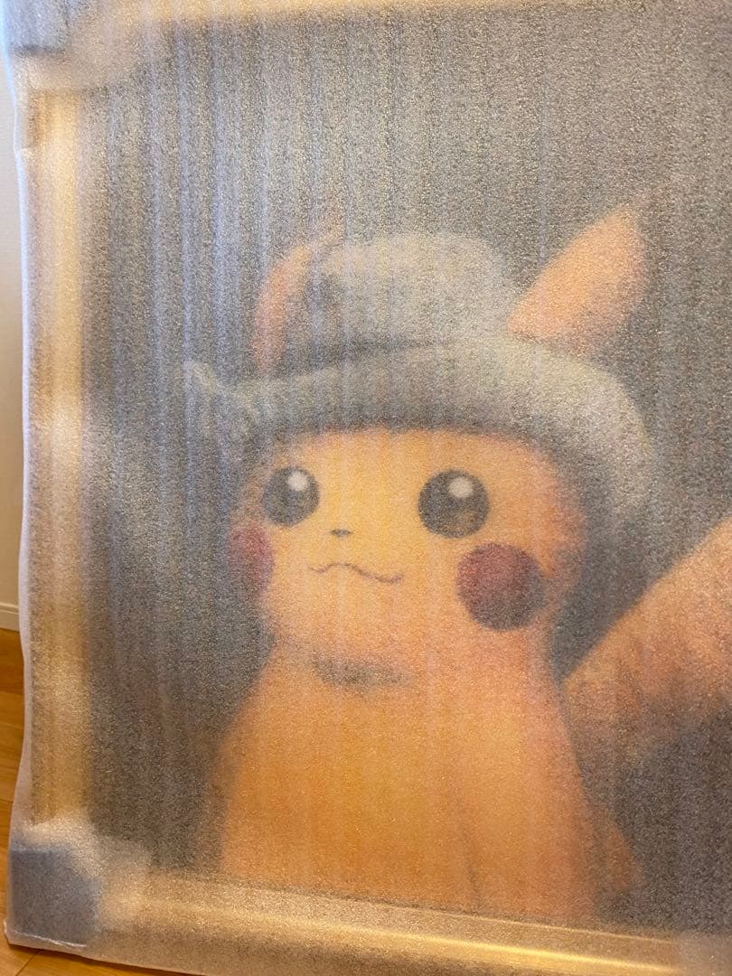 【高騰中】金枠 ゴッホ ピカチュウ キャンバスアート 95×75 XL 証明書