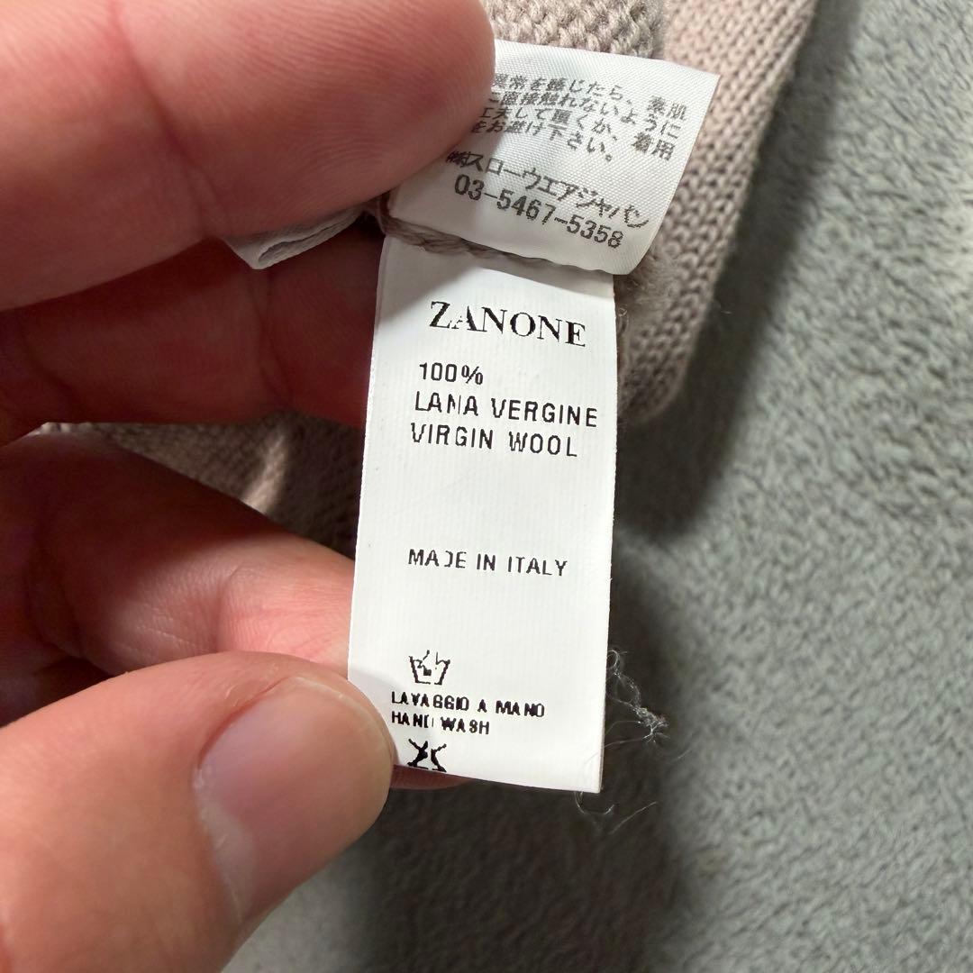 ザノーネ　5ゲージ　タートルネック　ニット　48サイズ　ブラウン