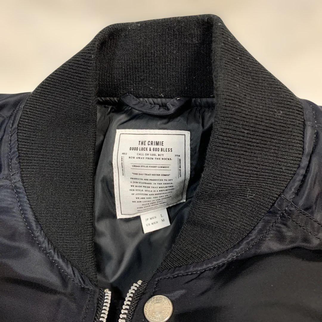 CRIMIE クライミージャケット　 スタジャン　刺繍ワッペン　ネイビー