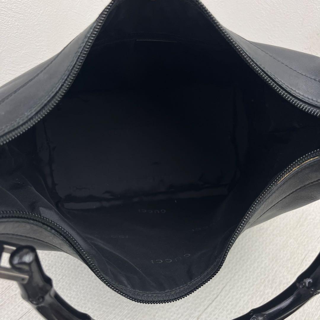 極美品✨ GUCCI グッチ ハンドバッグ ワンショルダー バンブー レザー
