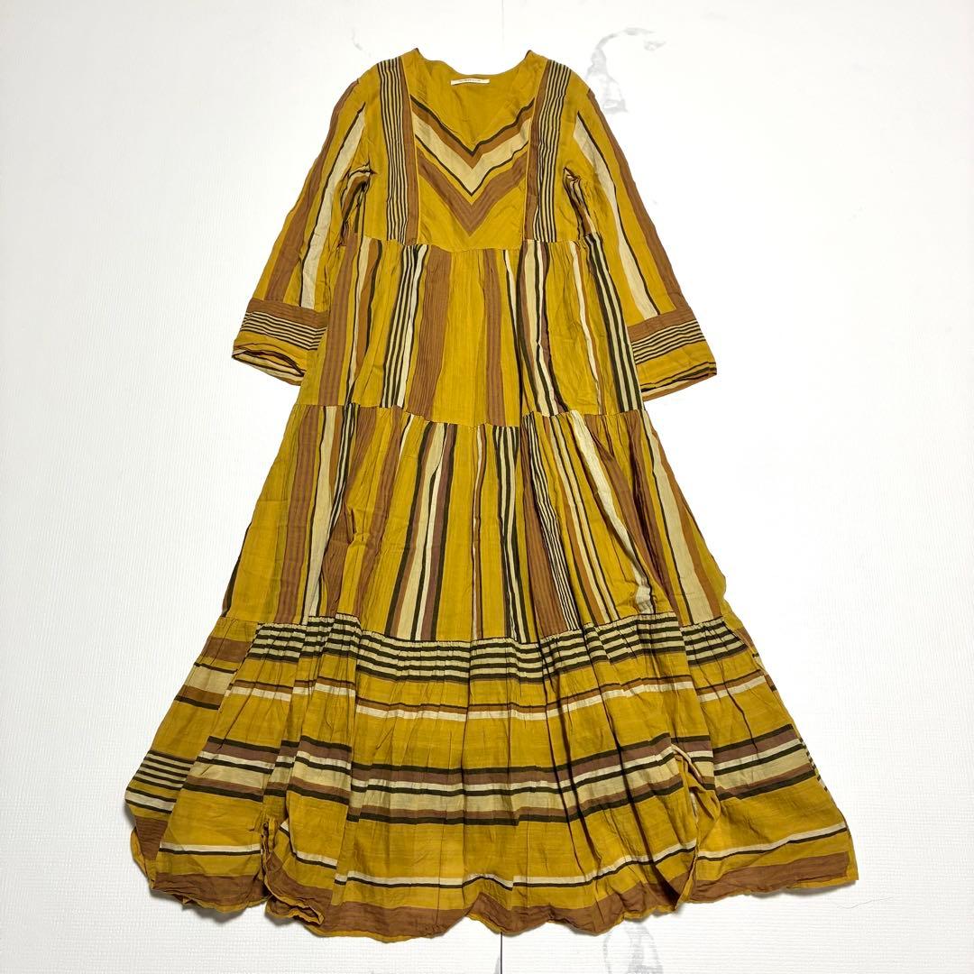 ne Quittez pas ストライプワンピース マドラスストライプ M