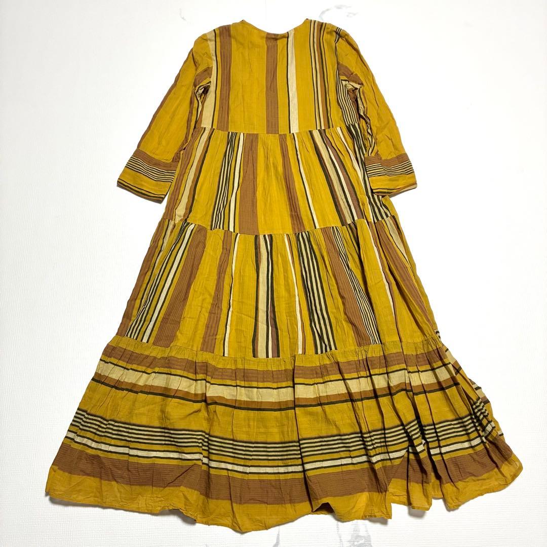 ne Quittez pas ストライプワンピース マドラスストライプ M