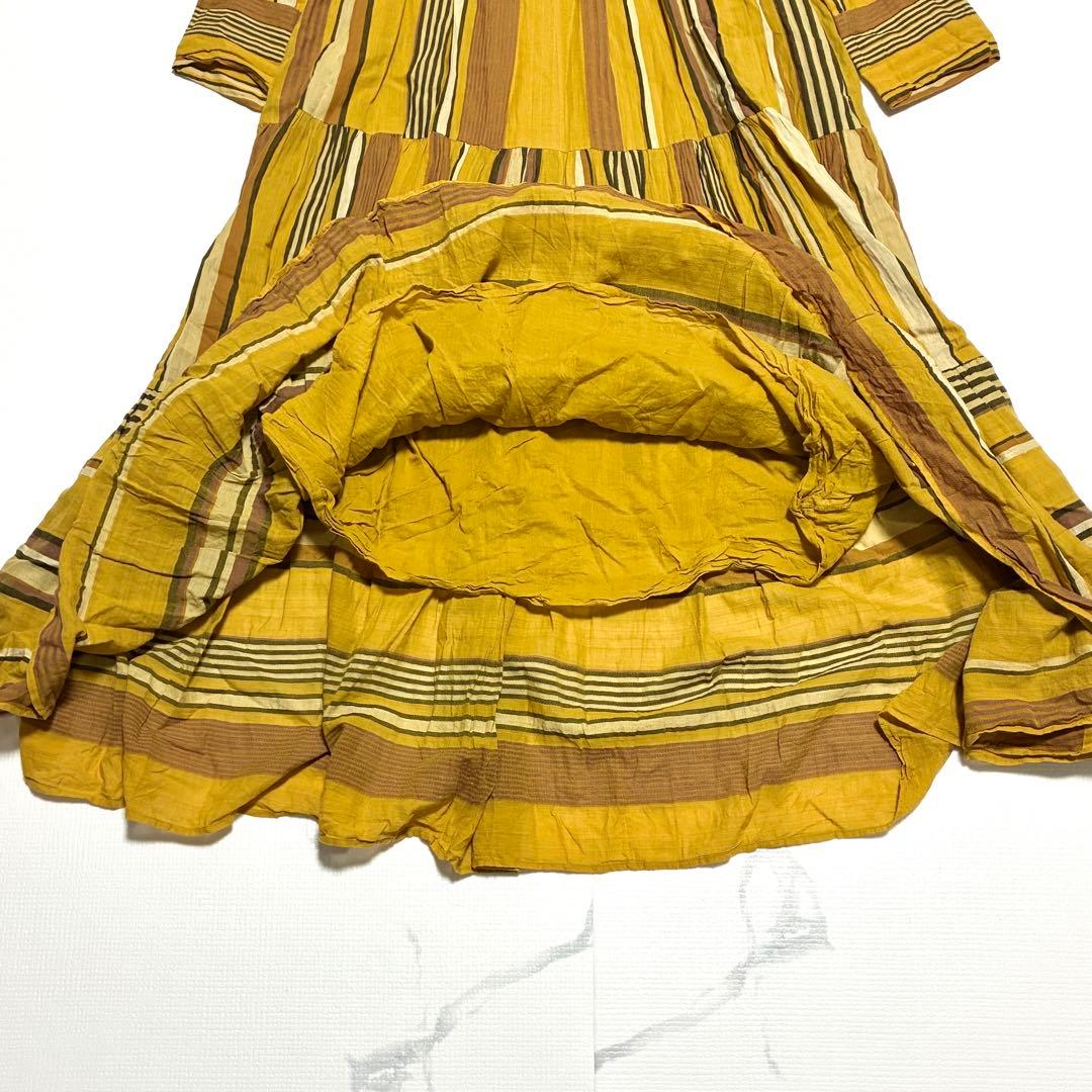 ne Quittez pas ストライプワンピース マドラスストライプ M