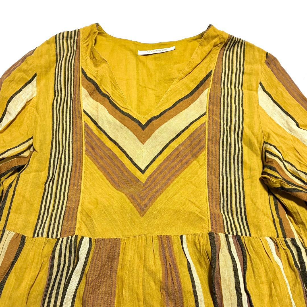 ne Quittez pas ストライプワンピース マドラスストライプ M