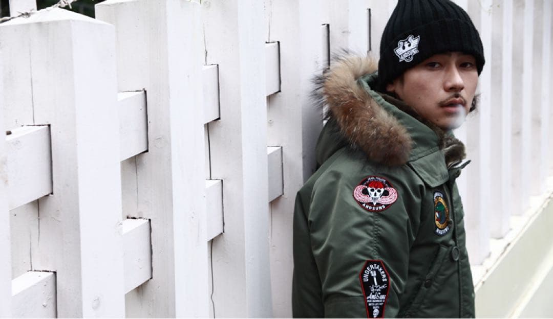 ANDSUNS AVIREXコラボミリタリージャケット N-3B XL