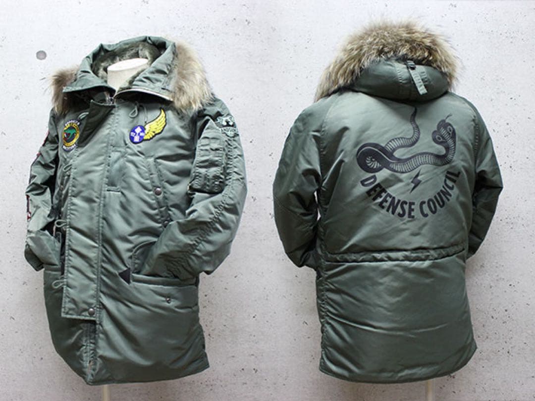 ANDSUNS AVIREXコラボミリタリージャケット N-3B XL