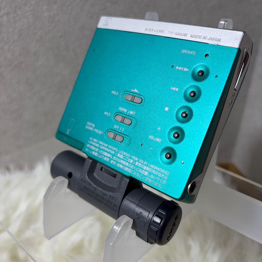 【完動品】SONY MD WALKMAN MZ-E75 グリーン MDプレーヤー