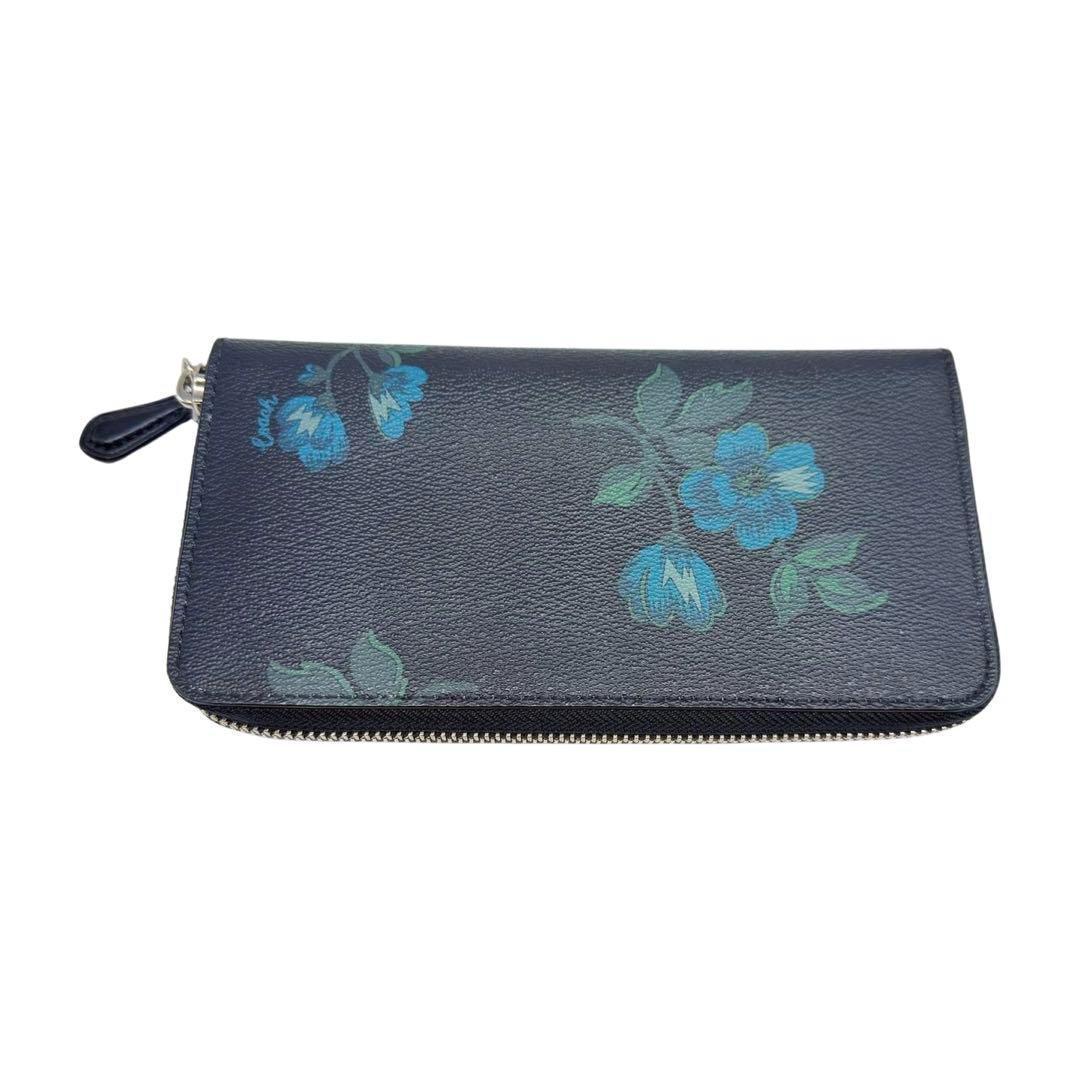 COACH コーチ ヴィクトリア フローラル ラウンドファスナー 長財布