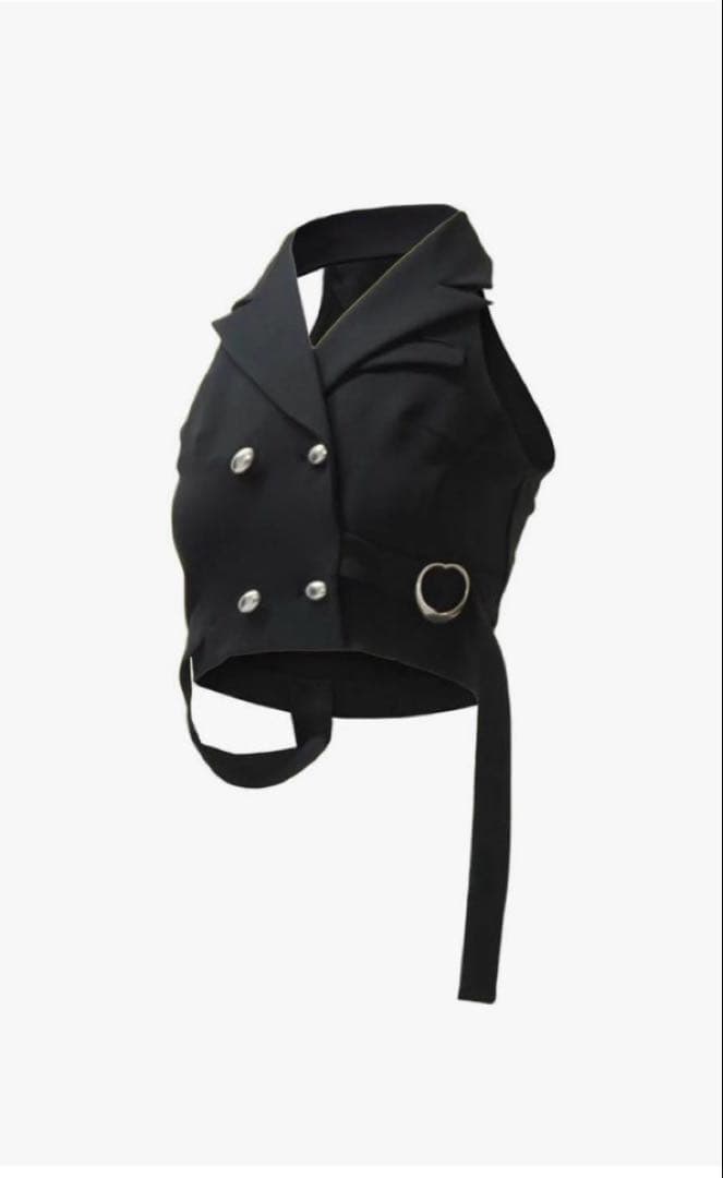 theredthread S ring tailored vest ブラック